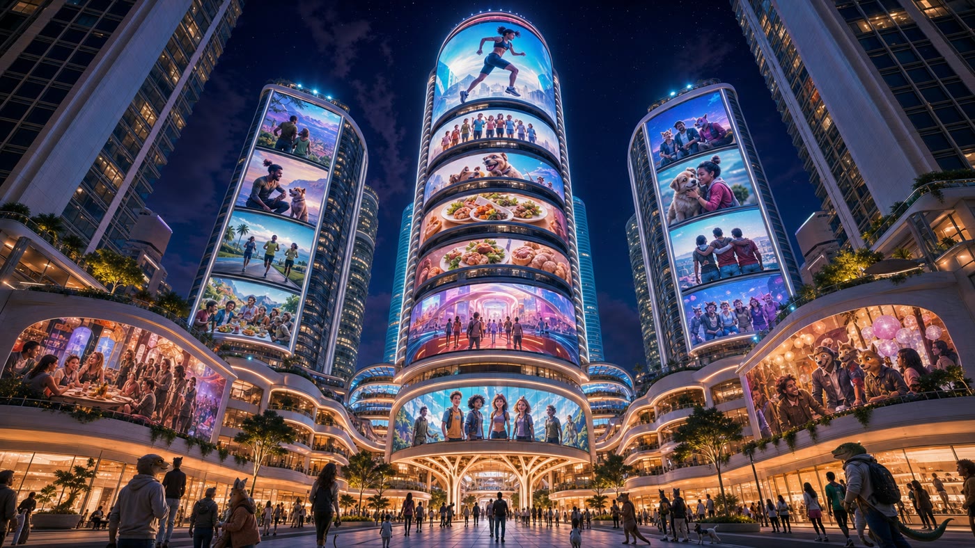 CBD 巨幕广场概念图